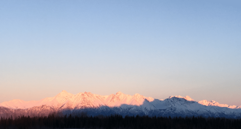 Alpenglow In Alaska
